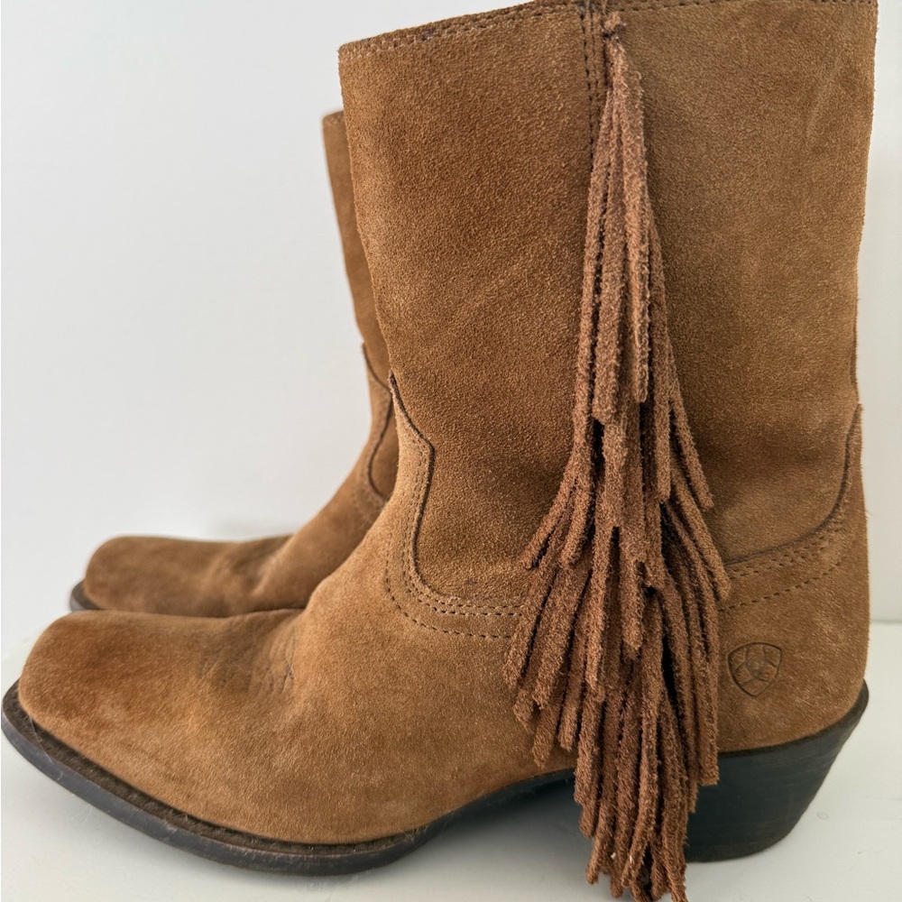Ariat Brown Suede Fringe Boots